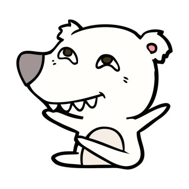 Kutup Ayısı Çizgi Filminin Vektör İllüstrasyonu