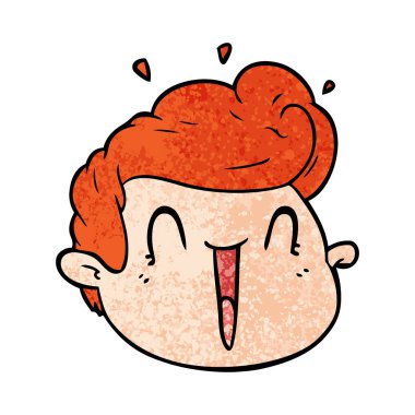 vektör çizim karikatür erkek yüz