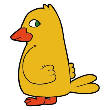 Çizgi film kuşunun vektör çizimi