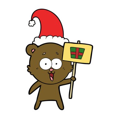 Ayıcık çizgi film Noel gülüyor