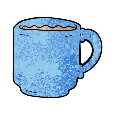 vektör çizim karikatür kahve kupa