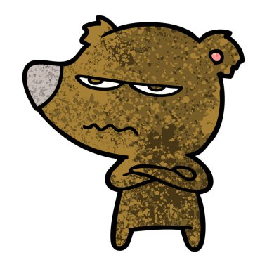 kızgın ayı karikatür vektör çizim