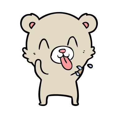 ayı çizgi film karakteri vektör çizim 