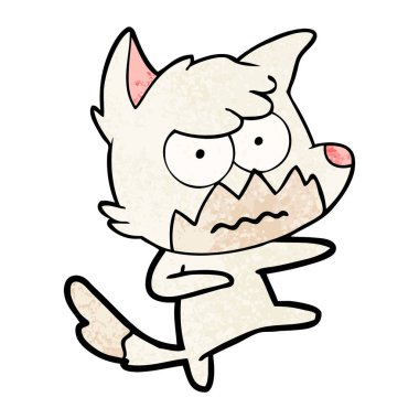 vektör çizim karikatür rahatsız fox