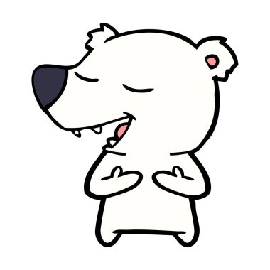 Kutup Ayısı Çizgi Filminin Vektör İllüstrasyonu