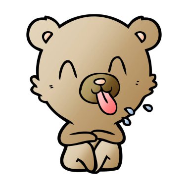 ayı çizgi film karakteri vektör çizim 