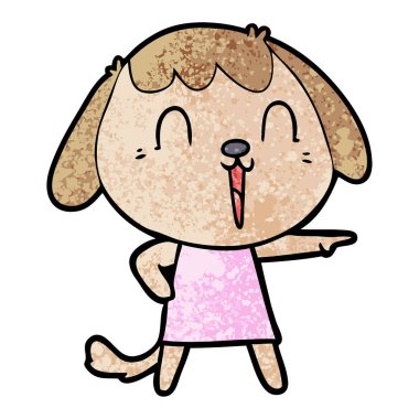 Çizgi film köpeğinin vektör çizimi