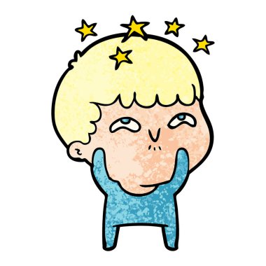 vektör çizim karikatür çocuk hayret