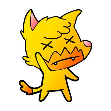 Tilki çizgi film karakteri vektör çizim