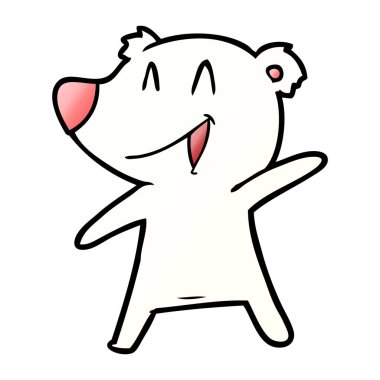 Kutup Ayısı Çizgi Filminin Vektör İllüstrasyonu