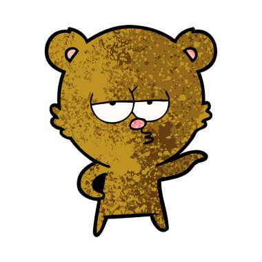 ayı çizgi film karakteri vektör çizim 