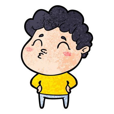 surat asmayı çizgi film adam vektör çizim