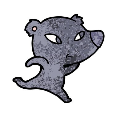 ayı çizgi film karakteri vektör çizim 