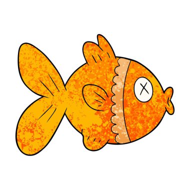 vektör çizim karikatür goldfish