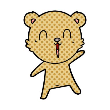 ayı çizgi film karakteri vektör çizim 