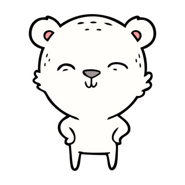 Kutup Ayısı Çizgi Filminin Vektör İllüstrasyonu