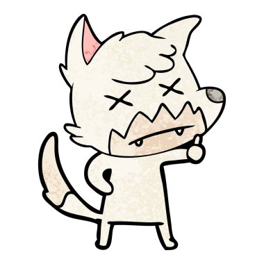 Tilki çizgi film karakteri vektör çizim