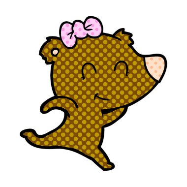 ayı çizgi film karakteri vektör çizim 