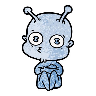 çizgi film garip kel uzay adamı