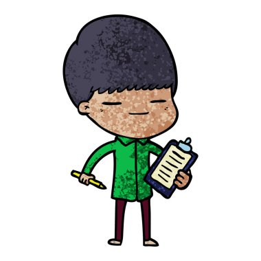 çizgi film klibi kurulu olan kendini beğenmiş çocuk