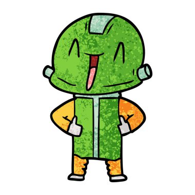 Çizgi film robotunun vektör çizimi 