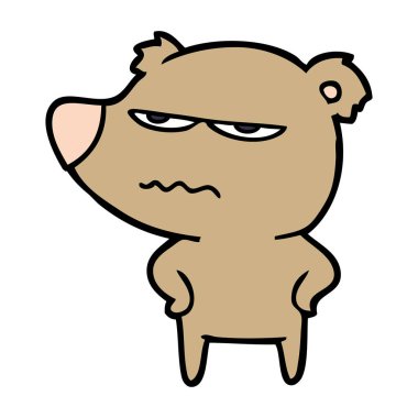 ayı çizgi film karakteri vektör çizim 