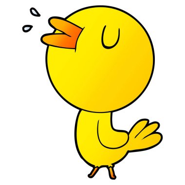 Çizgi film kuşunun vektör çizimi