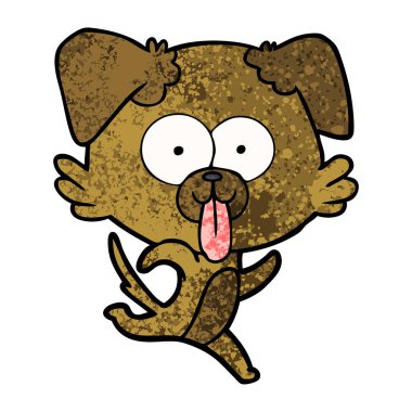 yapışkanlık dışarı dil ile karikatür köpek