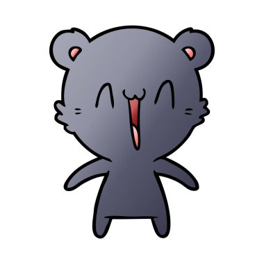 ayı çizgi film karakteri vektör çizim 