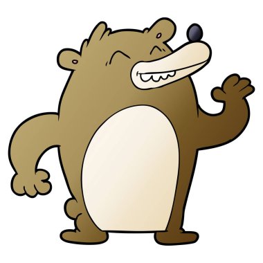 Çizgi film ayısının vektör çizimi