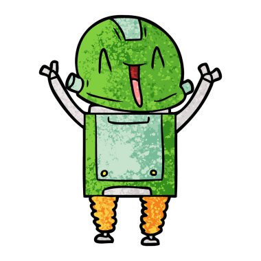 Çizgi film robotunun vektör çizimi 