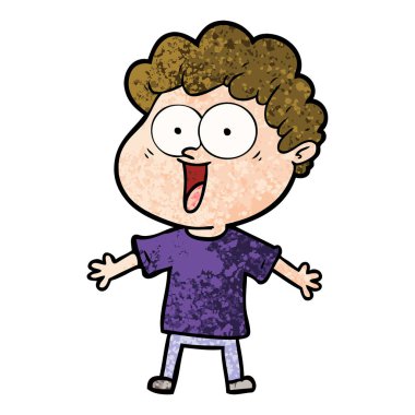 vektör çizim karikatür mutlu adam