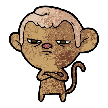 Çizgi film maymununun vektör çizimi