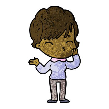 vektör çizim karikatür kadın düşünme