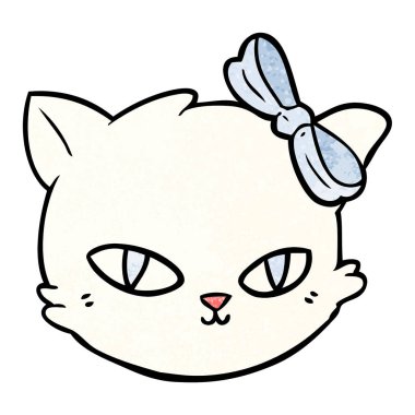 Karikatür kedi aşınma yayı