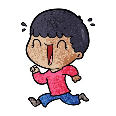 vektör çizim karikatür adam gülen