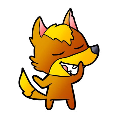 Tilki çizgi film karakteri vektör çizim