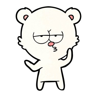 Kutup Ayısı Çizgi Filminin Vektör İllüstrasyonu