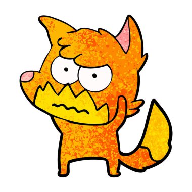 vektör çizim karikatür rahatsız fox