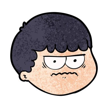 vektör çizim karikatür erkek yüz