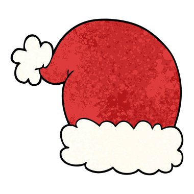 Çizgi film Noel şapkasının vektör çizimi