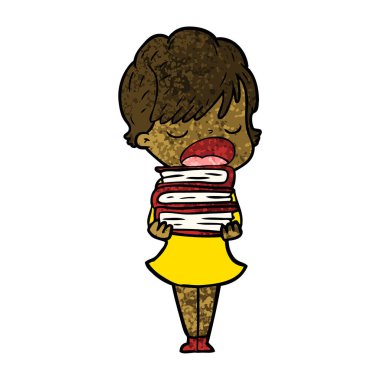 vektör çizim karikatür kadın söz