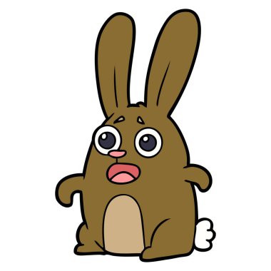 Çizgi film tavşanının vektör çizimi