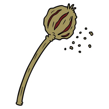 vektör çizim karikatür haşhaş