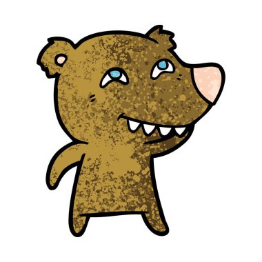 ayı çizgi film karakteri vektör çizim 