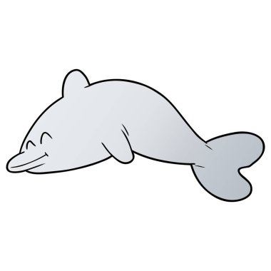 çizgi film yunus vektör çizim