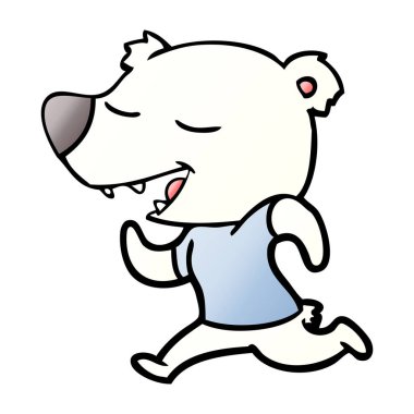 Kutup Ayısı Çizgi Filminin Vektör İllüstrasyonu