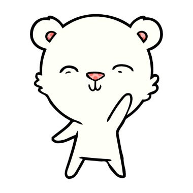 Kutup Ayısı Çizgi Filminin Vektör İllüstrasyonu