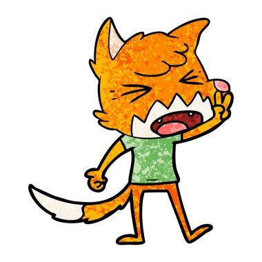 kızgın çizgi film fox vektör çizim