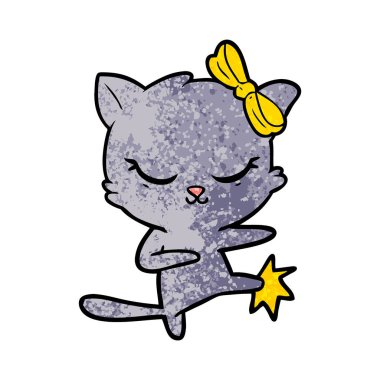Çizgi film kedisinin vektör çizimi